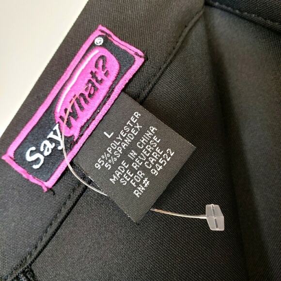 Say What? Athlete Side Striped Black Skirt with Back Zipper by Large - Picture 4 of 6